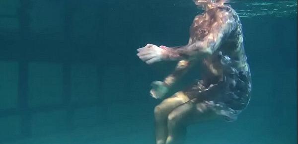  Dressed underwater beauty Bulava Lozhkova swimming naked